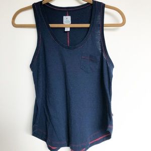 Jane & Bleecker slub cotton pajama tank Navy Sz S